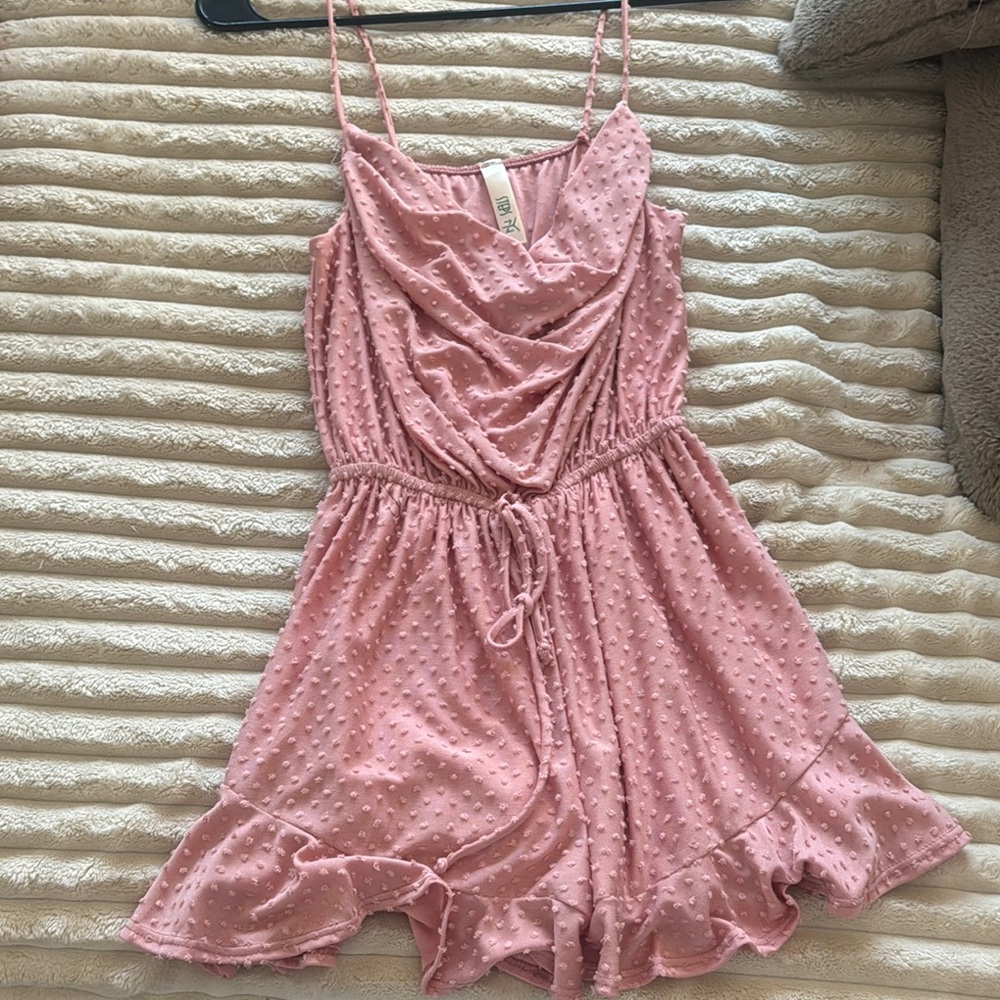 Pink Polka Dot Romper